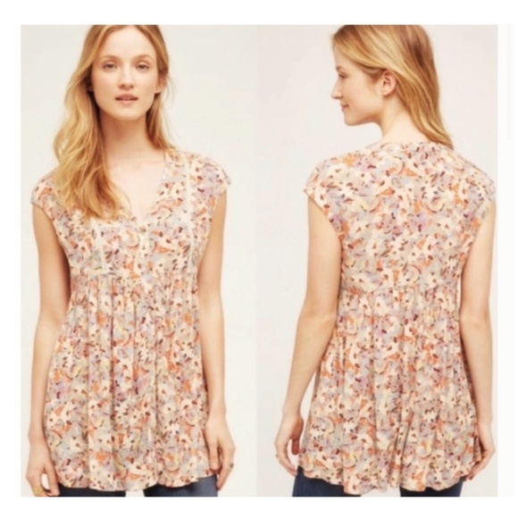 Anthropologie Tops - Anthropologie Vanessa Virginia Floral Tuni…